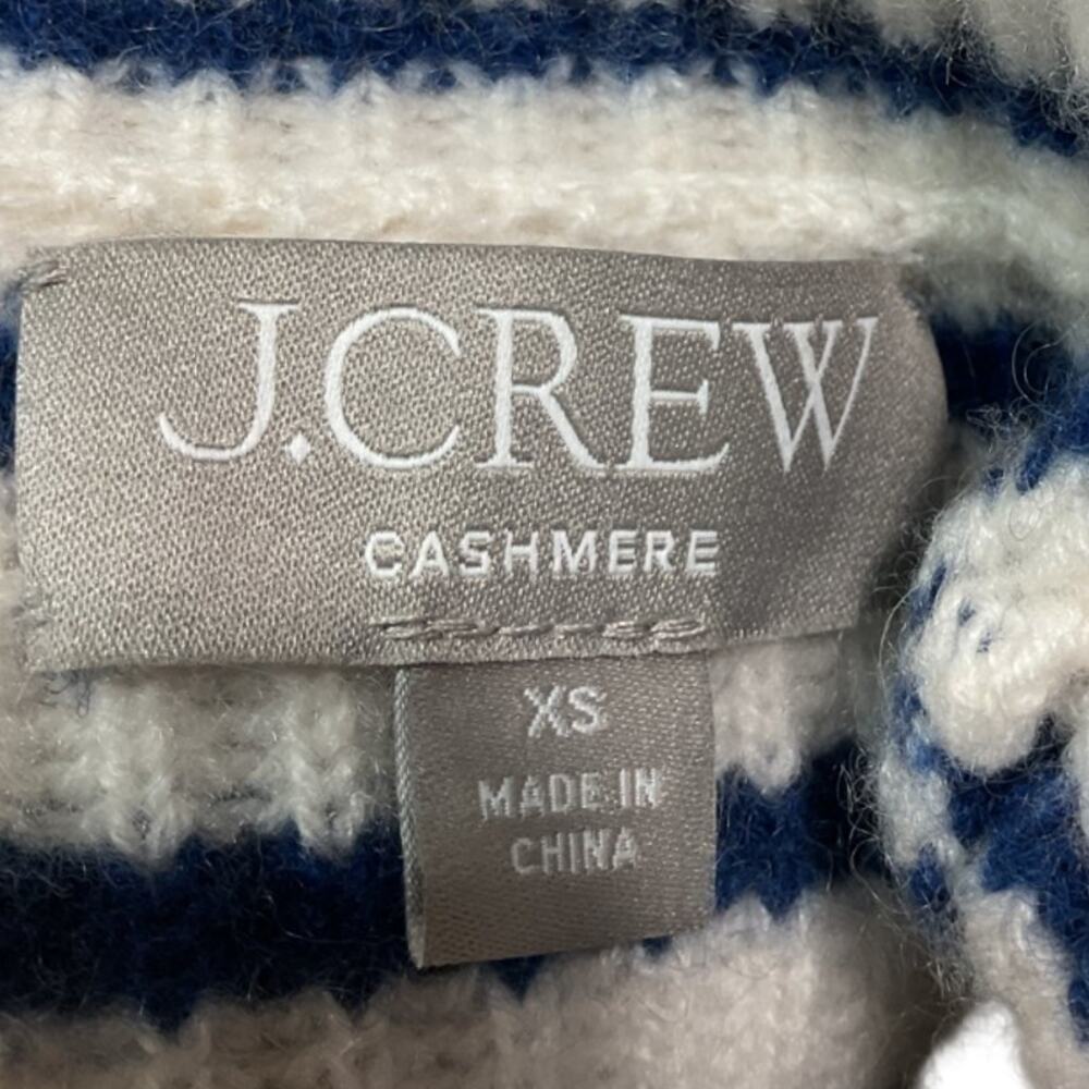 J.Crew Ribbed Snow Indigo Turtleneck Sweater Size XS - Picture 4 of 5